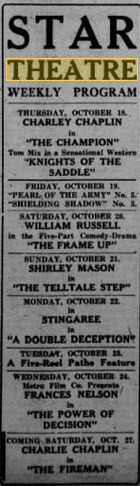 Empress Theatre - 17 Oct 1917